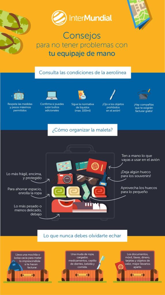Consejos para evitar problemas con el equipaje 1 Cómo no tener problemas con tu equipaje de mano en el avión