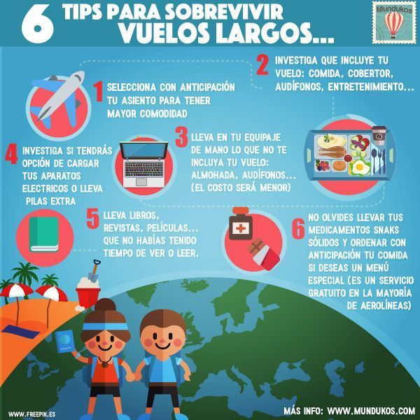 Tips para sobrevivir a largas escalas en aeropuertos 1 Consejos para sobrevivir un vuelo largo - Mundukos