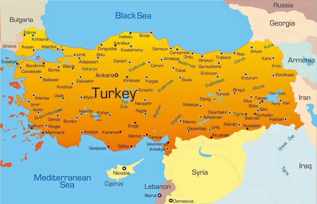 Ciudades de Turquía - Ciudades Más Importantes de Turquía